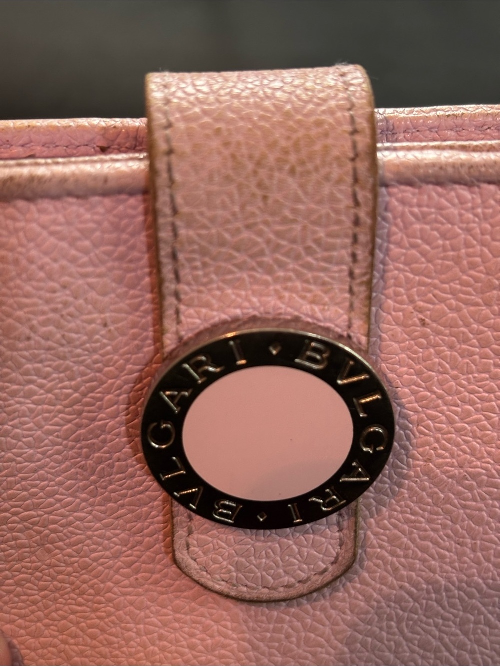 Authentic BVLGARI Pink Grained Leather Long Continental Wallet w/ Cards - Picture 5 of 13